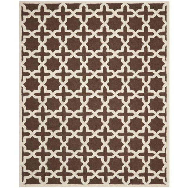 Cambridge CAM125 Tufted Indoor Area Rug - Dark Brown/Ivory - 4'x6' - Safavieh