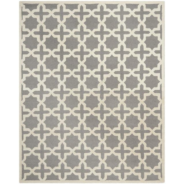 Cambridge CAM125 Tufted Indoor Accent Rug - Silver/Ivory - 3'x5' - Safavieh
