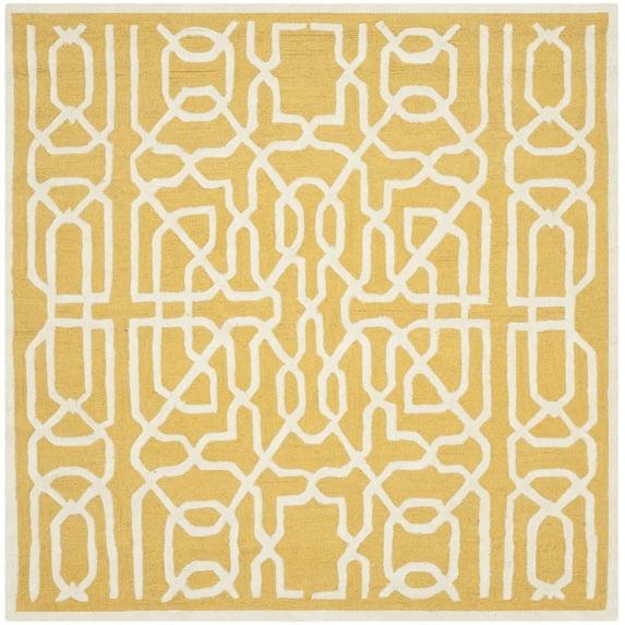 Cambridge CAM570 Tufted Indoor Area Rug - Gold/Ivory - 6'x6' - Safavieh