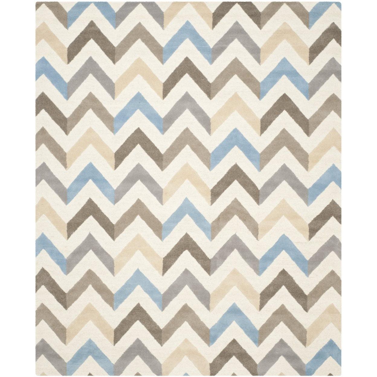Cambridge CAM580 Hand Tufted Accent Rug Ivory / Grey 2' X 3' - Safavieh.