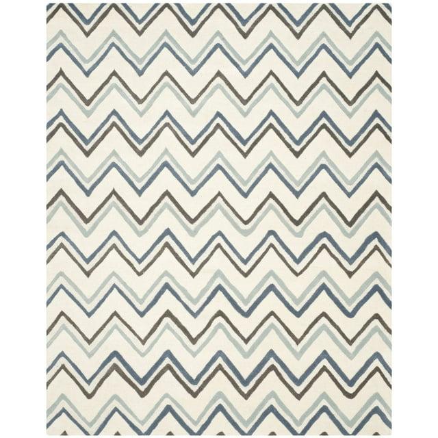 SAFAVIEH Cambridge Ravenna Geometric Wool Area Rug, Ivory/Blue, 4' x 6'