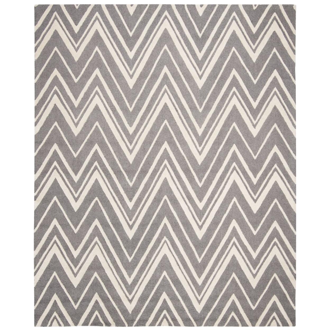 Cambridge CAM711 Tufted Indoor Area Rug - Dark Grey/Ivory - 4'x4' - Safavieh