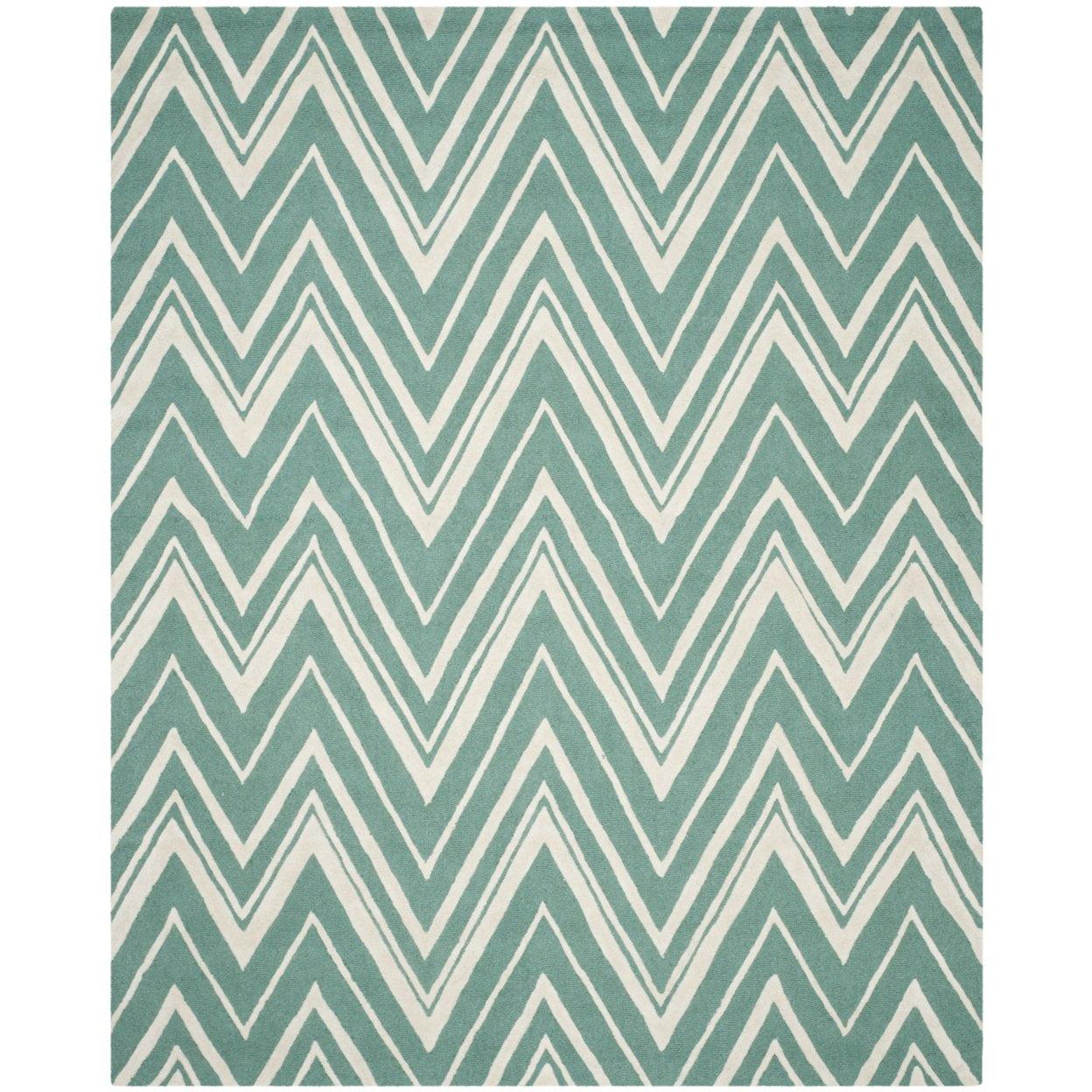 Cambridge CAM711 Tufted Indoor Area Rug - Teal/Ivory - 4'x6' - Safavieh