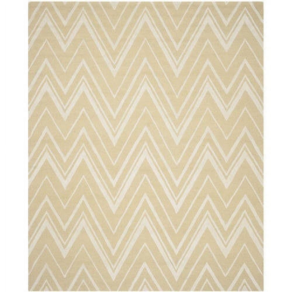 SAFAVIEH Cambridge Sam Geometric Wool Area Rug, Light Gold/Ivory, 2' x 3'