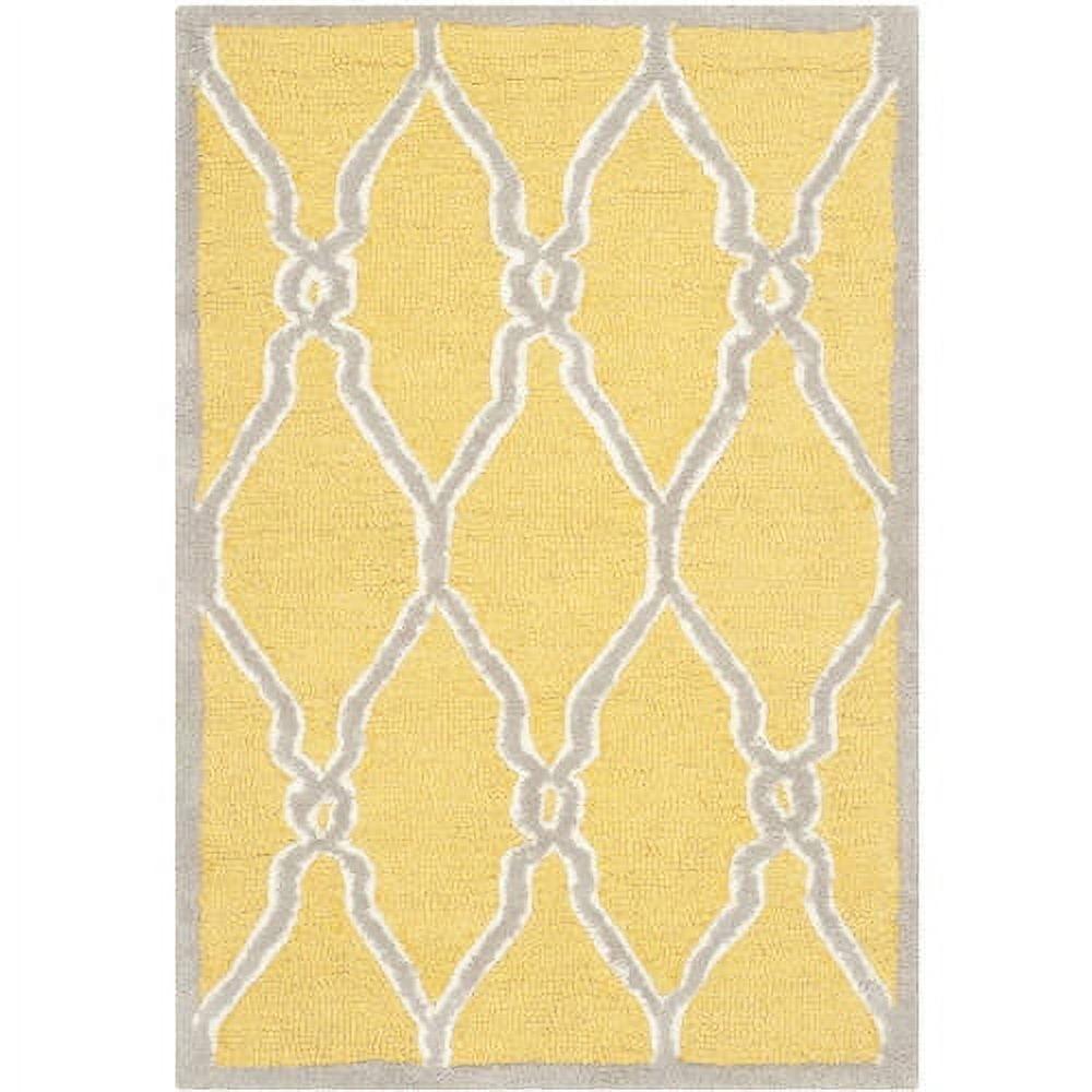 SAFAVIEH Cambridge Selwyn Geometric Wool Area Rug, Gold/Ivory, 5' x 8'