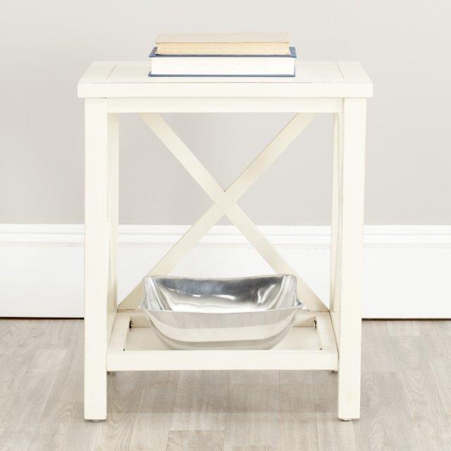 Candace End Table - White - Safavieh.