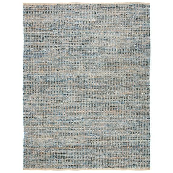 Cape Cod CAP352 Hand Woven Area Rug - Natural/Blue - 6'x9' - Safavieh.