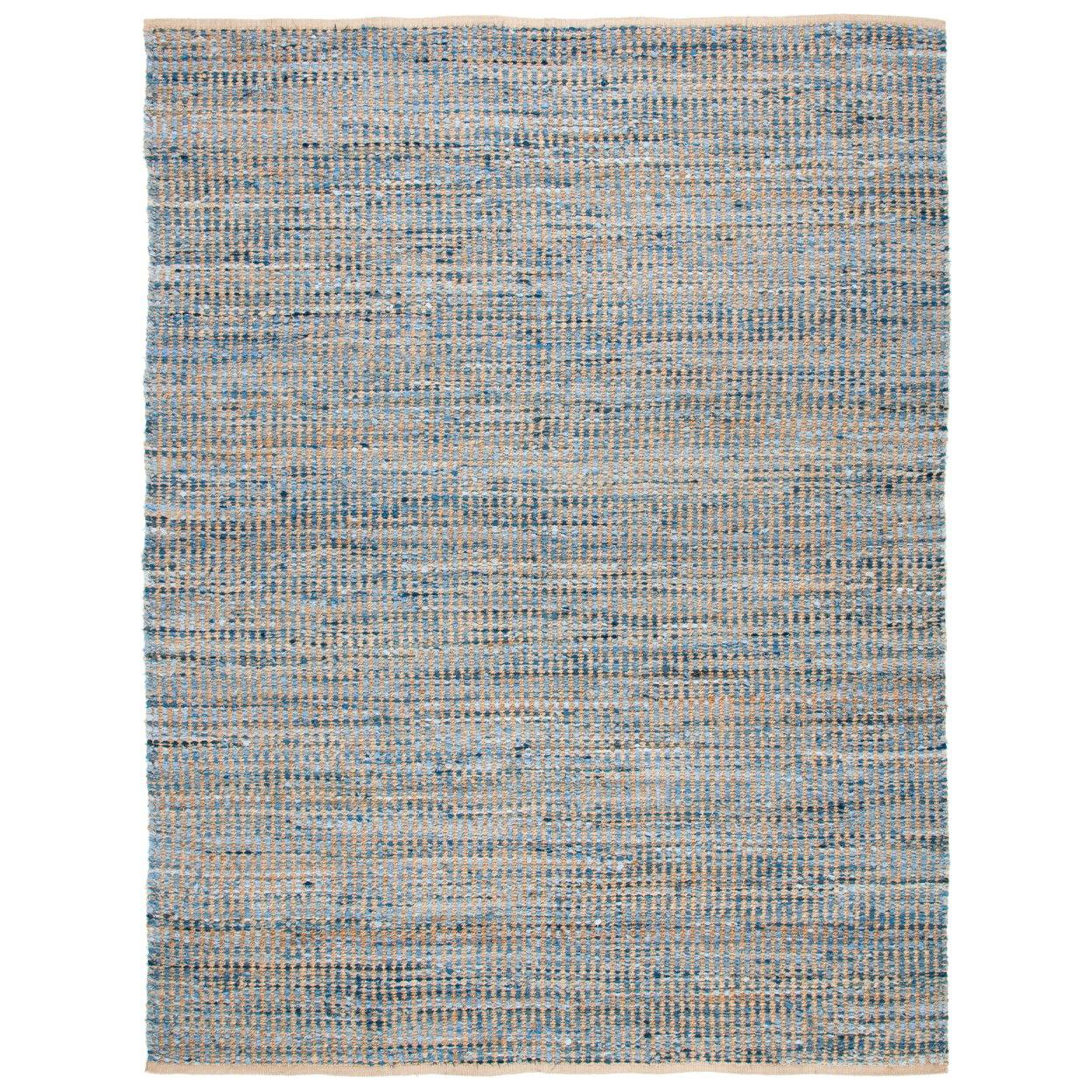Cape Cod CAP352 Hand Woven Area Rug - Natural/Blue - 4'x6' - Safavieh.