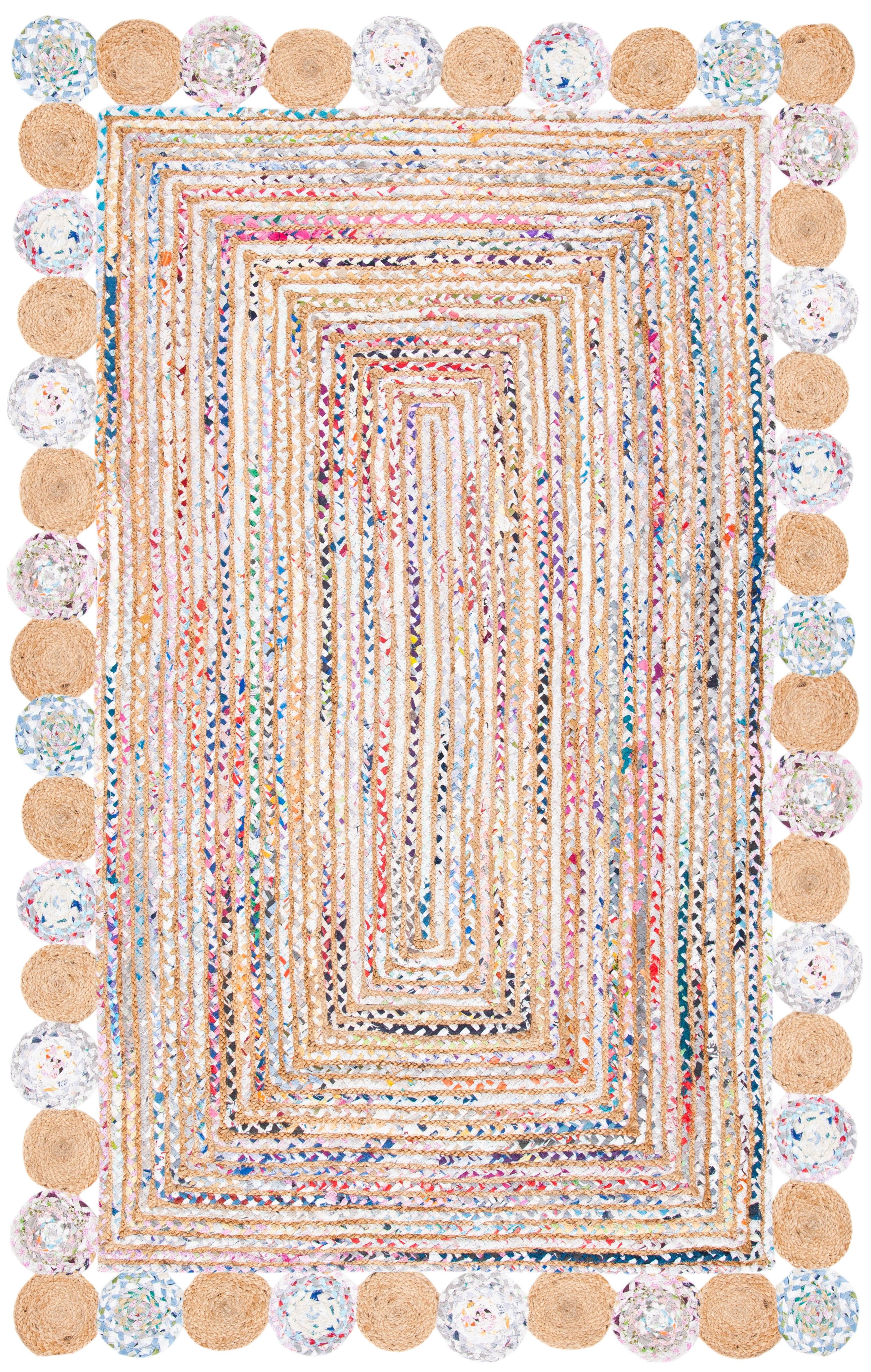 SAFAVIEH Cape Cod Kyle Geometric Area Rug, Beige/Multi, 2' x 3'