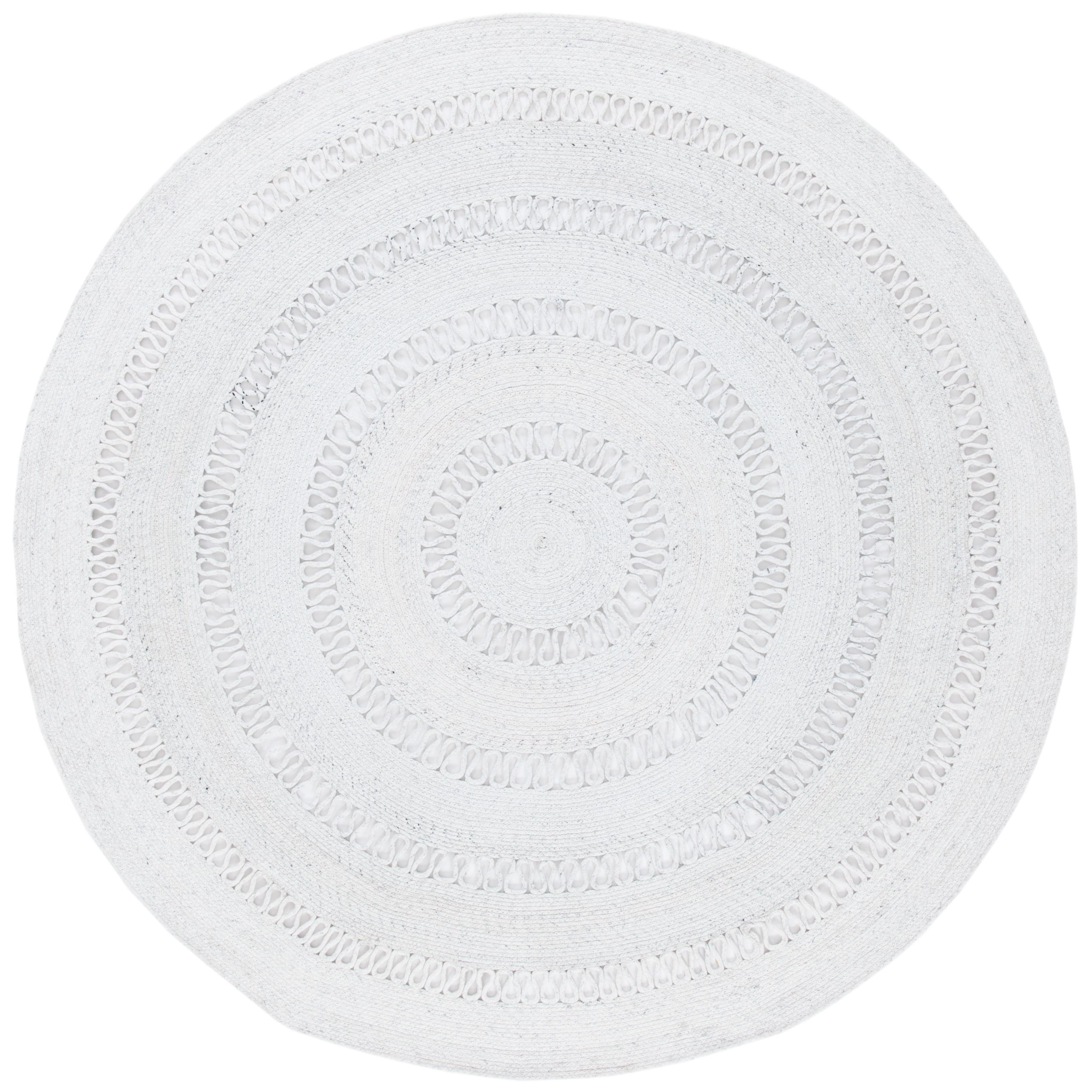 Cape Cod CAP221 Hand Woven Area Rug - Ivory - 6' Round - Safavieh.