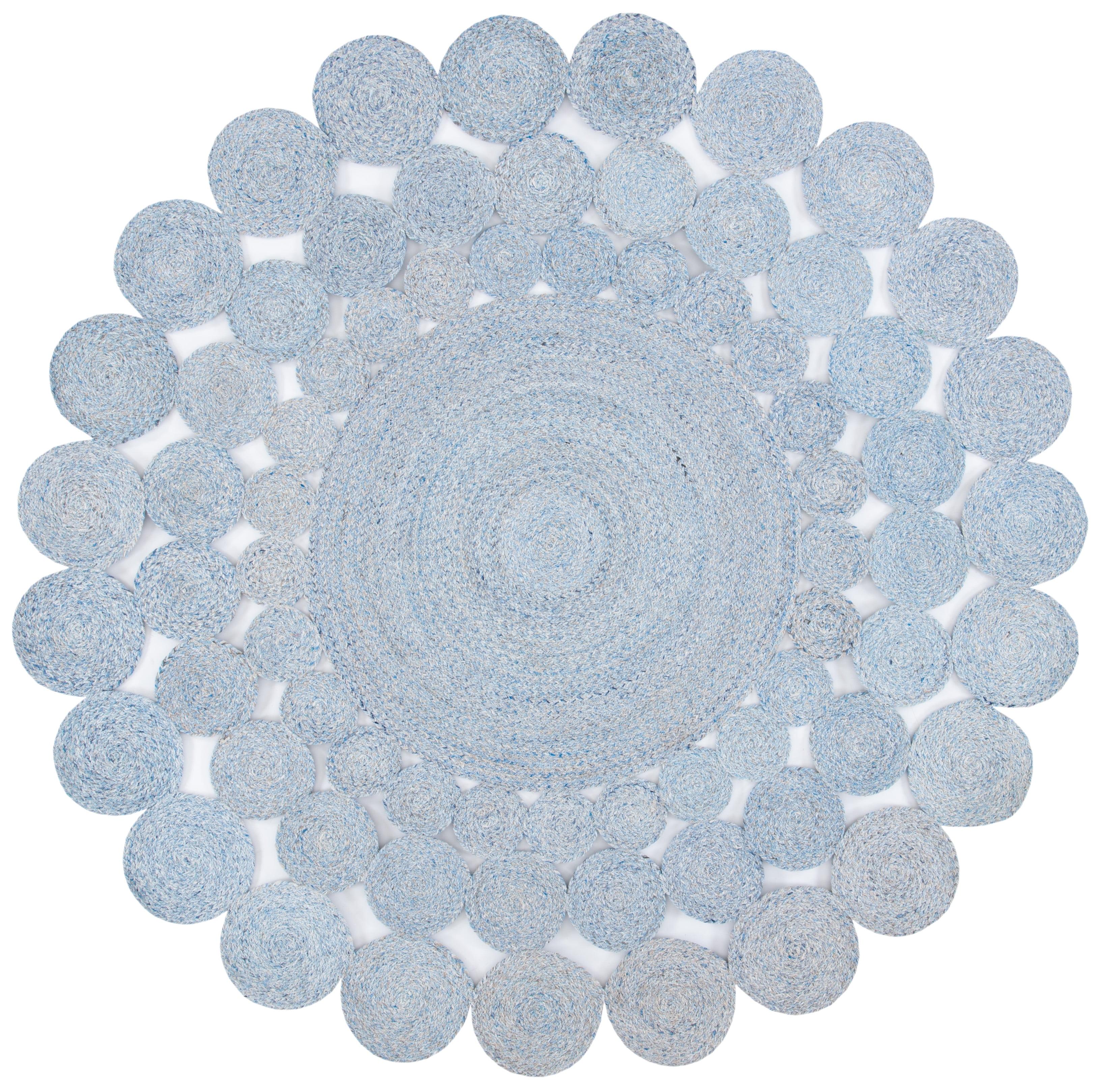 Cape Cod CAP226 Hand Woven Area Rug - Blue - 5' round - Safavieh.