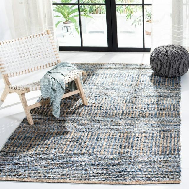 Cape Cod CAP353 Hand Woven Accent Rug - Natural/Blue - 2'x3' - Safavieh.