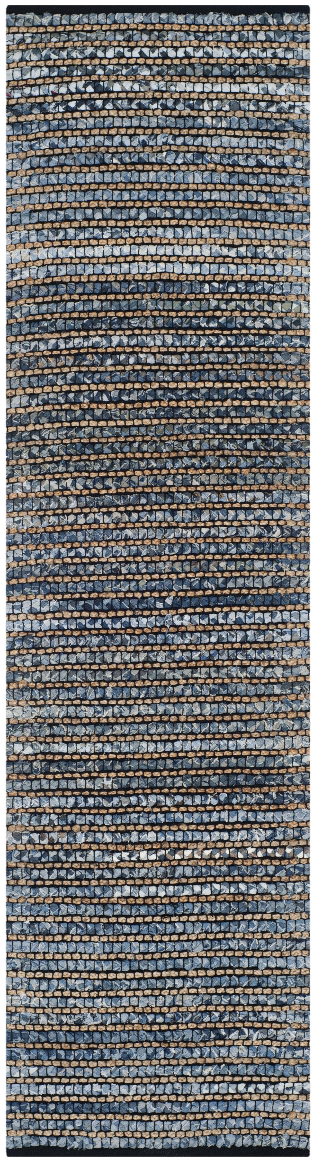 Cape Cod CAP365 Hand Woven Runner Rug - Blue - 2'3"x18' - Safavieh.