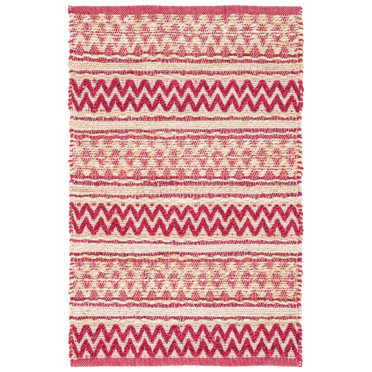 SAFAVIEH Cape Cod Janice Braided Striped Jute Area Rug, 9' x 12', Multi