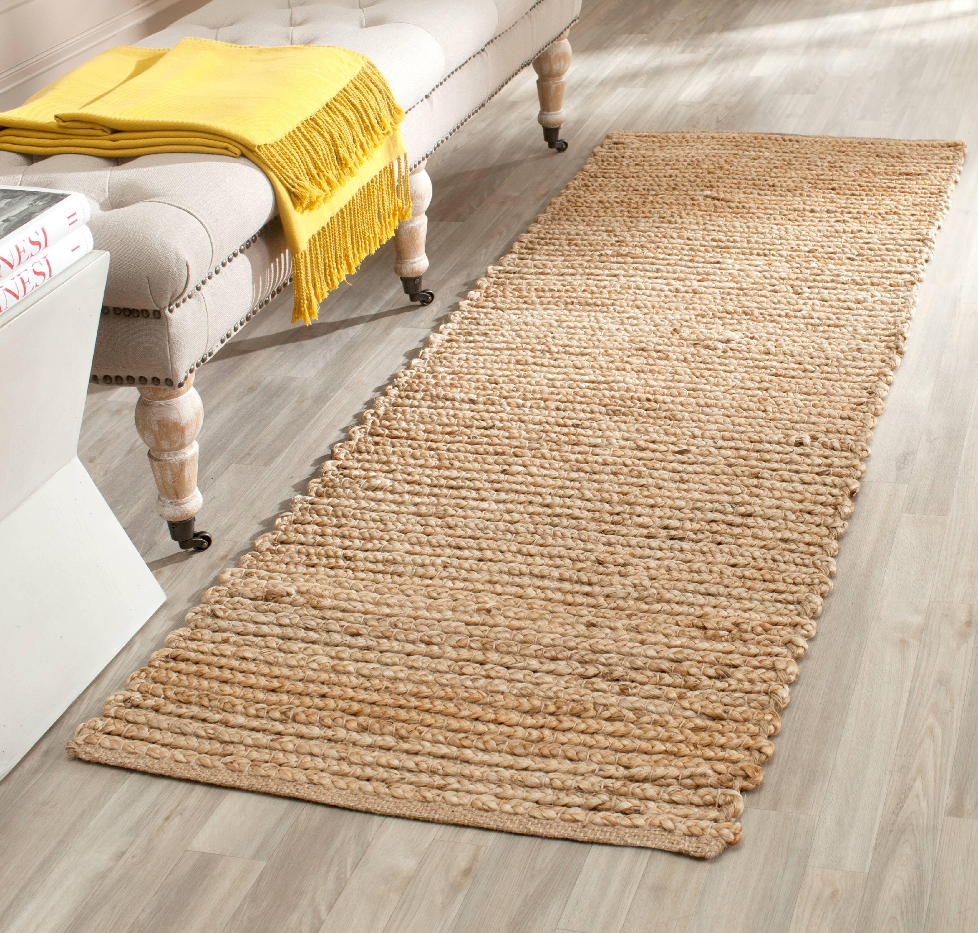 Cape Cod Handwoven Natural Jute 2'3" x 12' Runner Rug