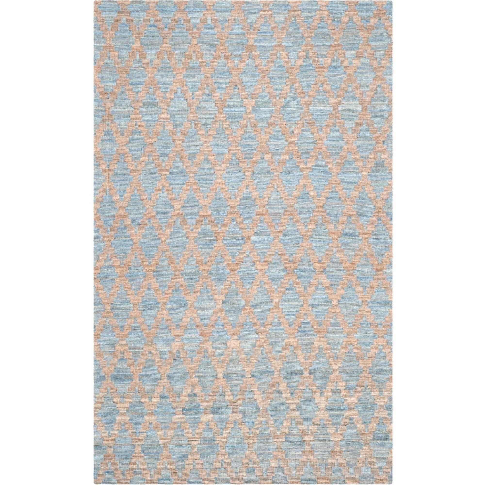 Cape Light Breeze 4' x 6' Light Blue Handwoven Cotton Area Rug