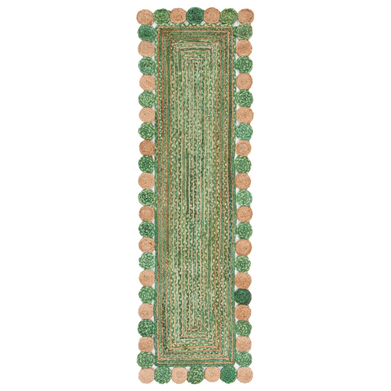 Cape Cod CAP201 Woven Indoor Area Rug - Green/Natural - 9'x12' - Safavieh