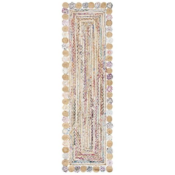 Cape Cod CAP201 Woven Indoor Runner Rug - Beige/Multi - 2'3"x12' - Safavieh