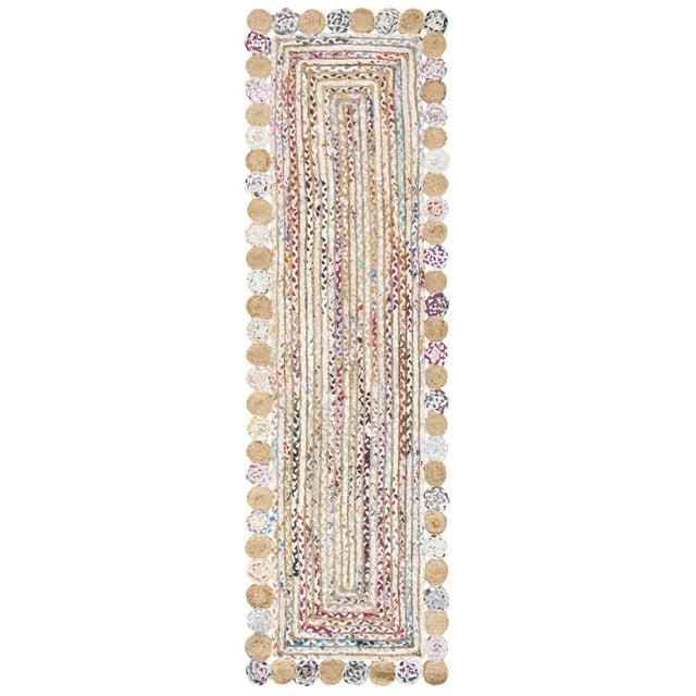 Cape Cod CAP201 Woven Indoor Runner Rug - Beige/Multi - 2'3"x12' - Safavieh