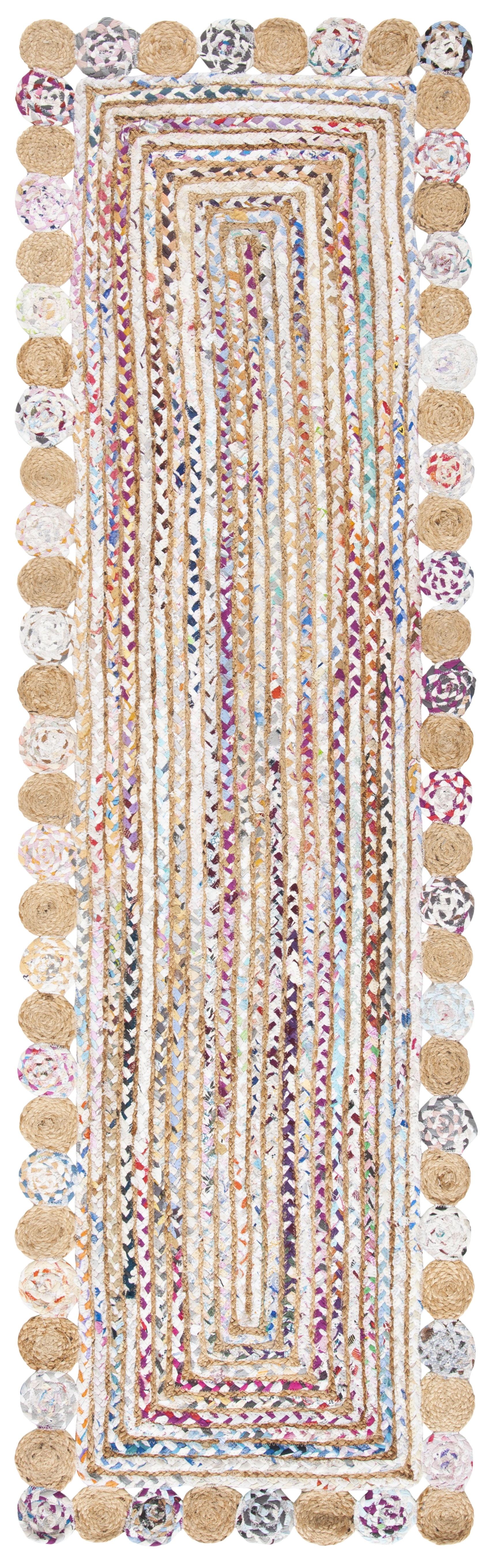 Cape Cod CAP201 Woven Indoor Runner Rug - Beige/Multi - 2'3"x14' - Safavieh