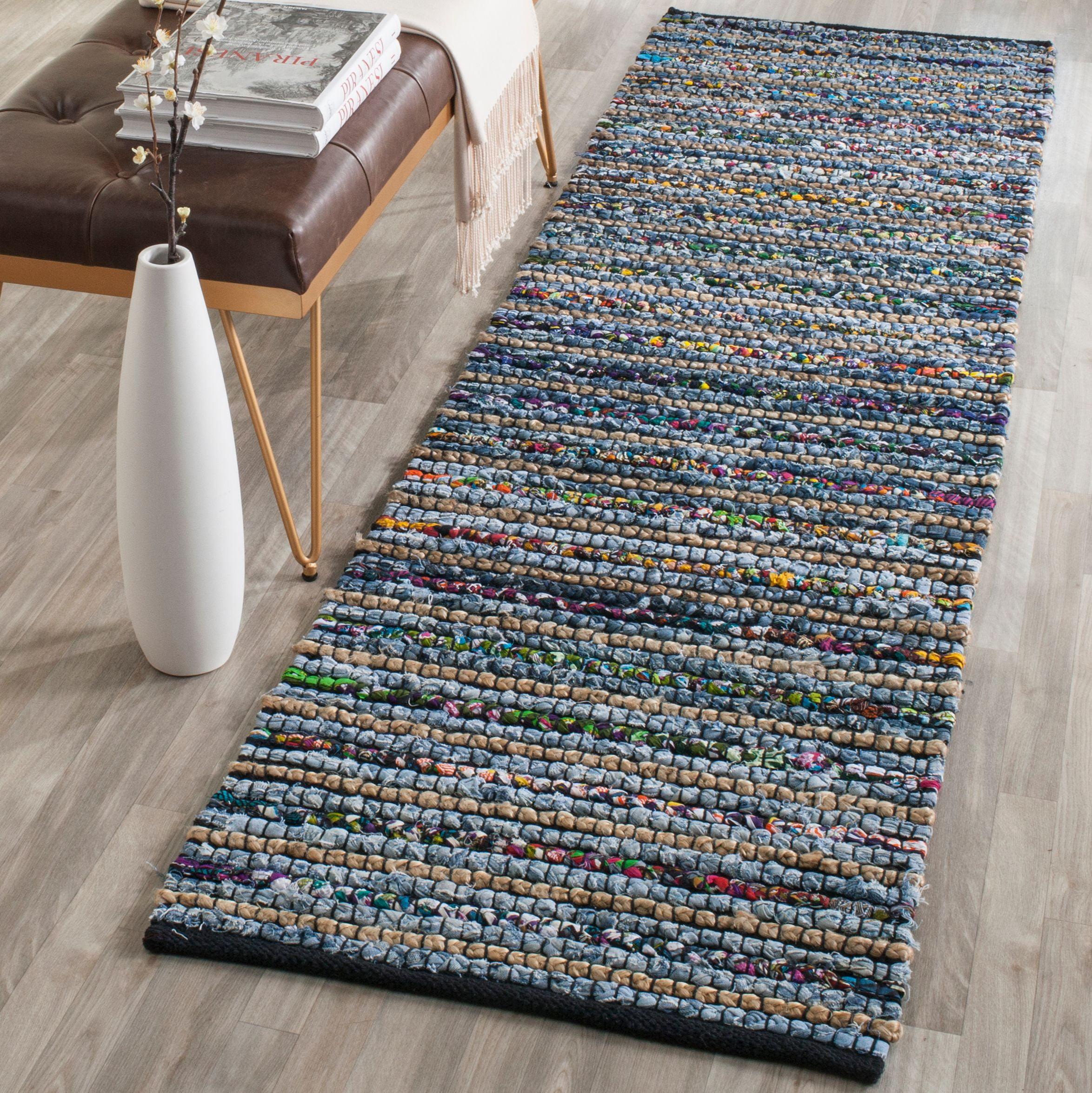 Cape Cod CAP364 Hand Woven Runner Rug - Multi/Natural - 2'3"x8' - Safavieh.