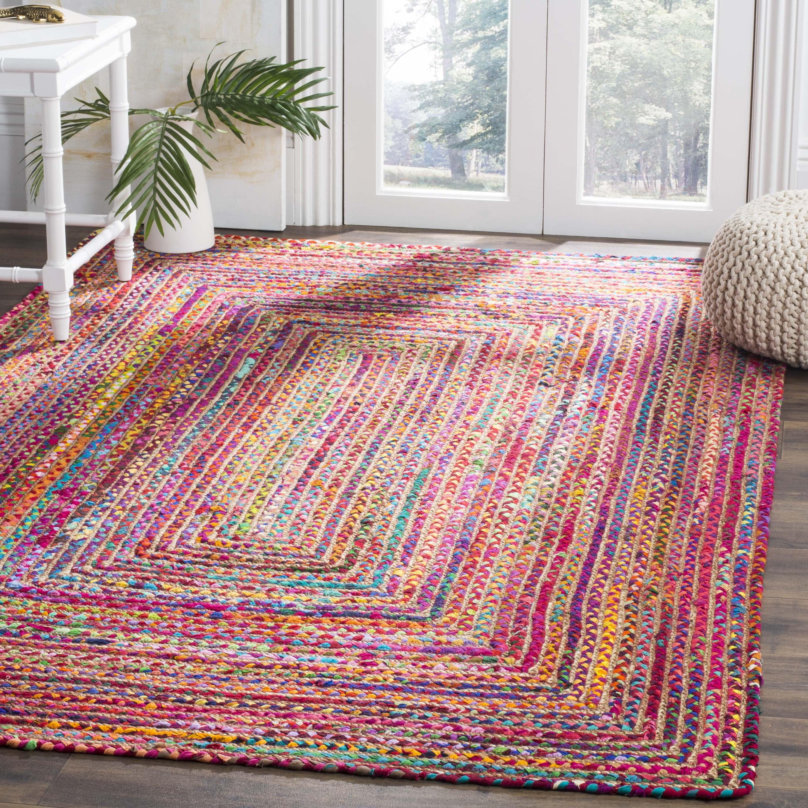 Cape Cod CAP202 Woven Indoor Area Rug - Red/Multi - 5'x8' - Safavieh