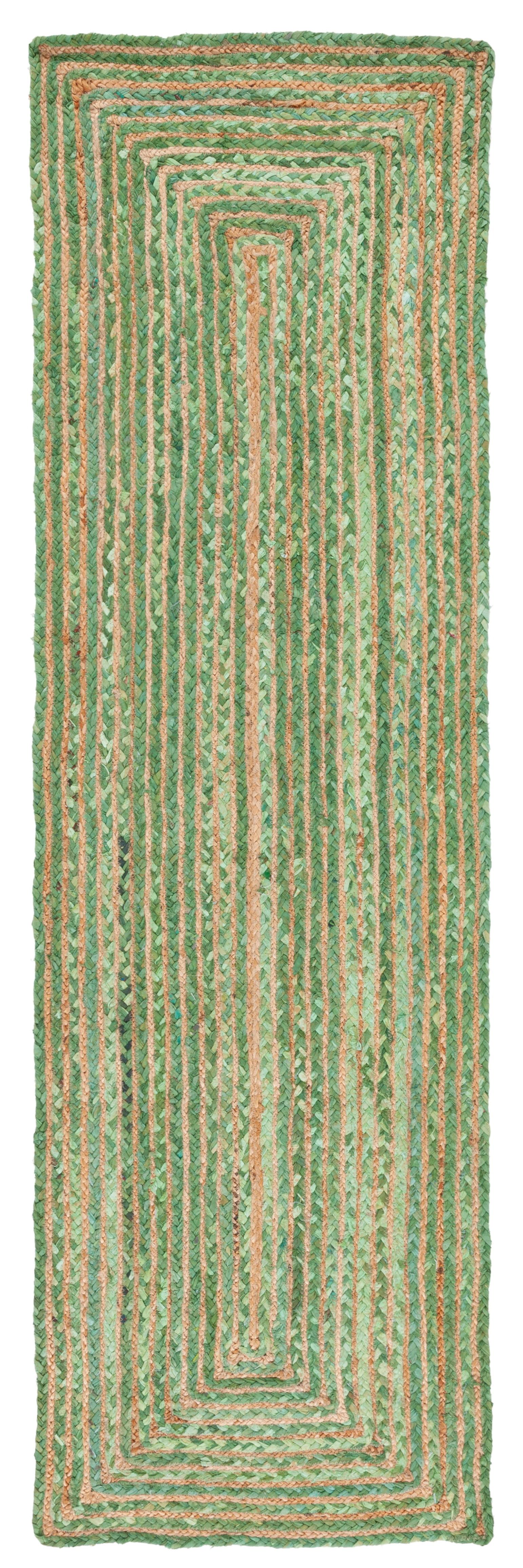 Cape Cod CAP202 Woven Indoor Runner Rug - Green/Natural - 2'3"x10' - Safavieh