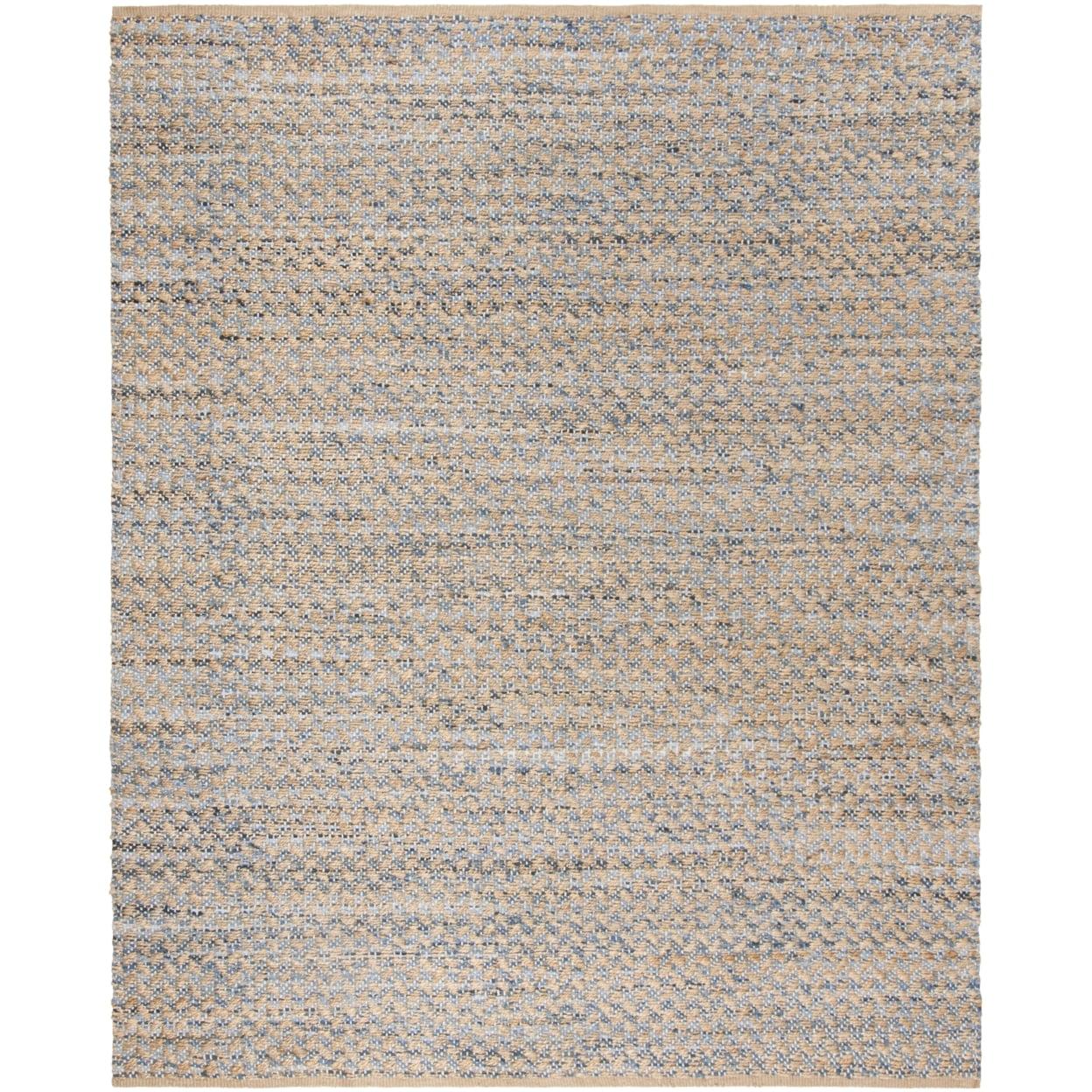 SAFAVIEH Cape Cod Phylliss Geometric Area Rug, Blue/Natural, 9' x 12'