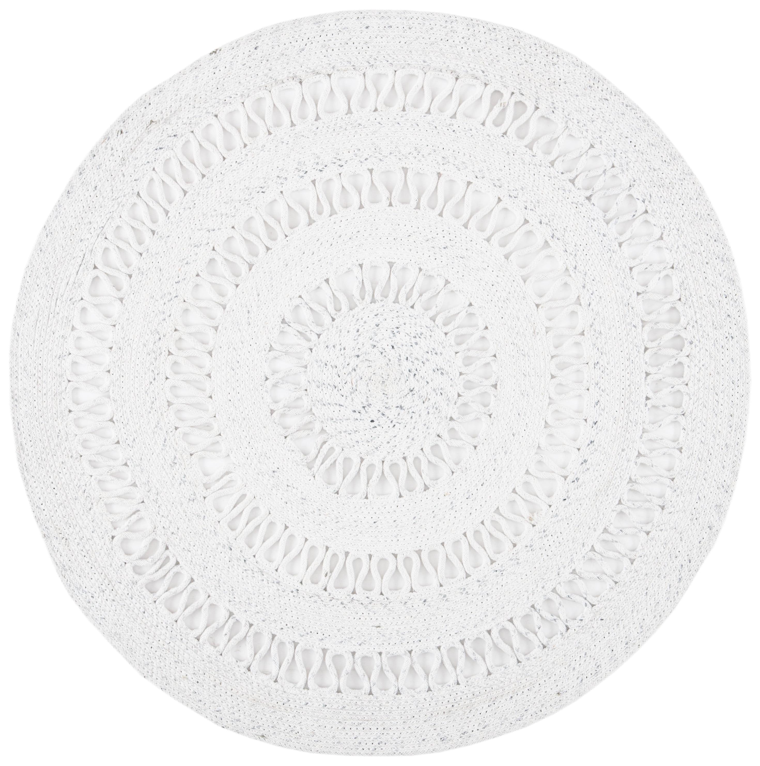 Cape Cod CAP221 Hand Woven Area Rug - Ivory - 3' round - Safavieh.