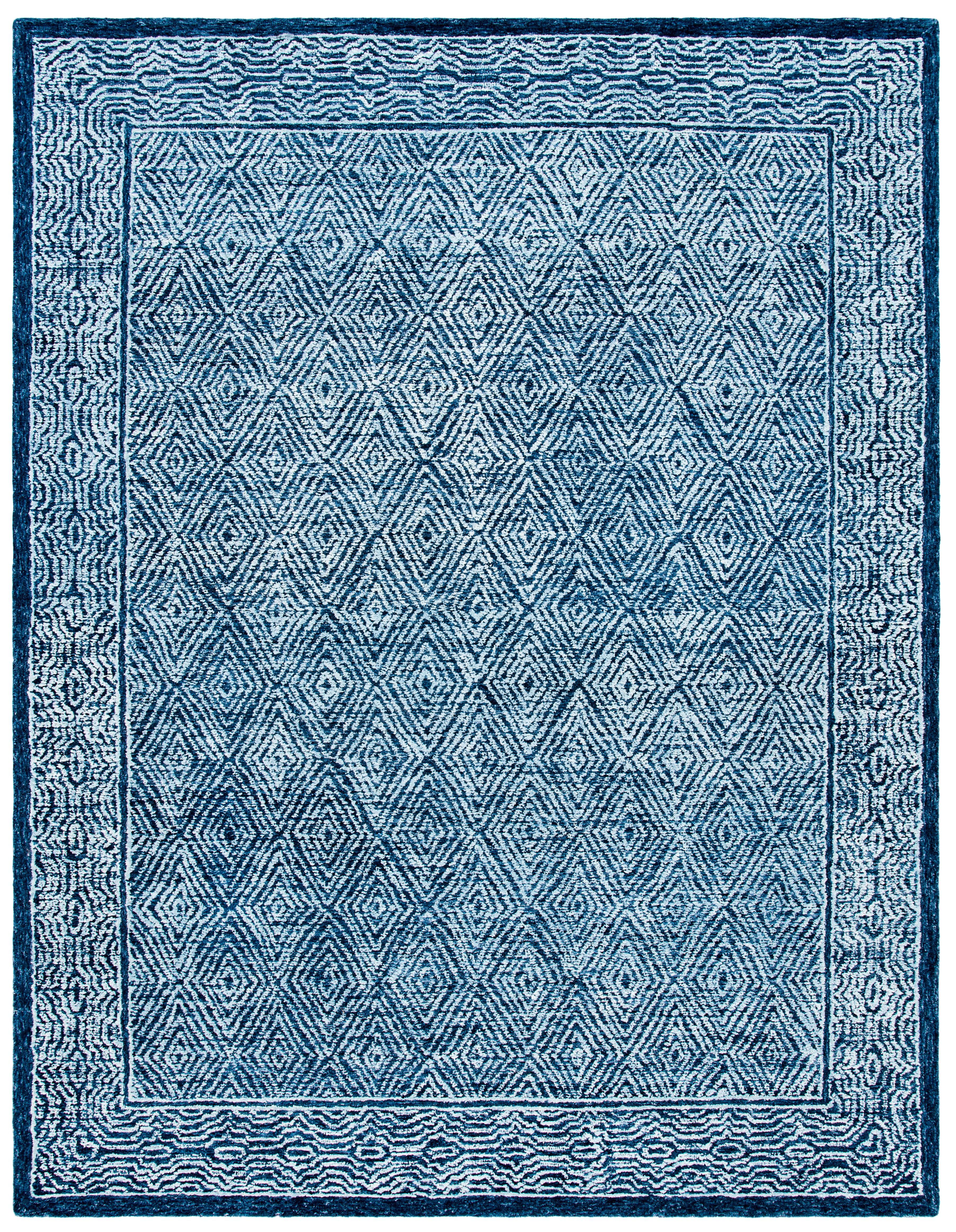 Capri CPR217 Hand Tufted Area Rug - Navy - 8'x10' - Safavieh.