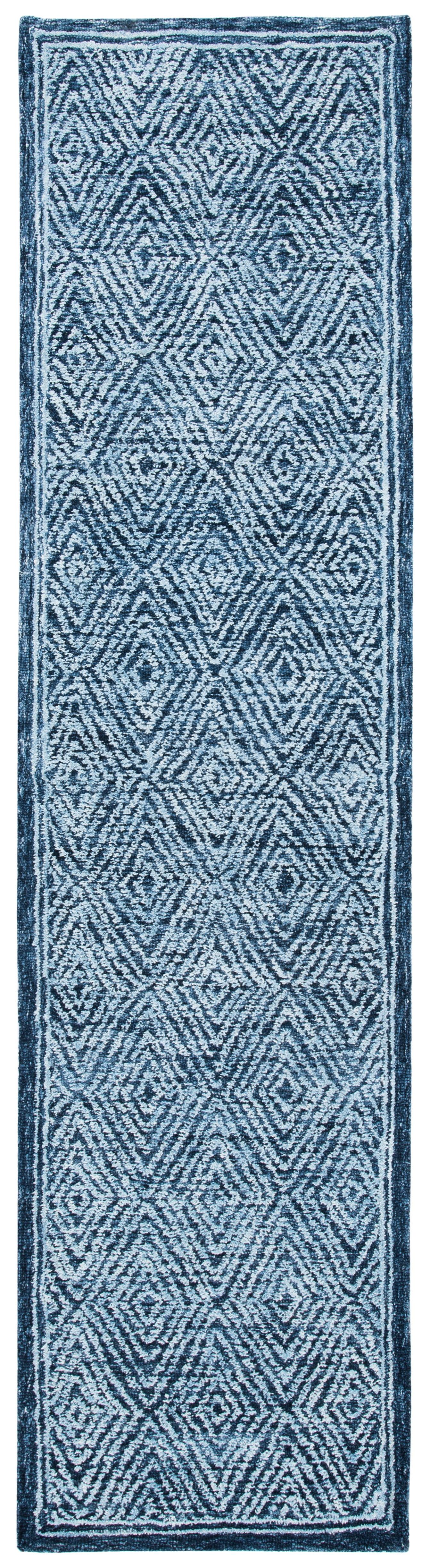 Capri CPR217 Hand Tufted Runner Rug - Navy - 2'3"x9' - Safavieh.