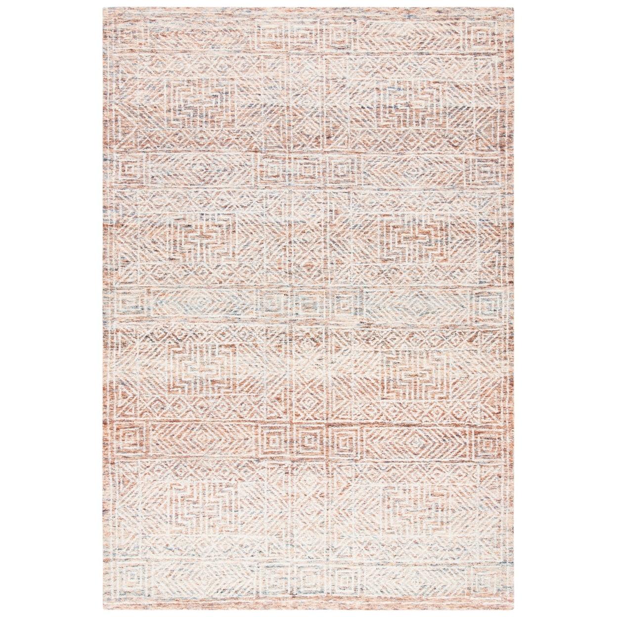 Hand-Tufted Capri Elegance Wool Area Rug - 4' x 6' Brown/Beige