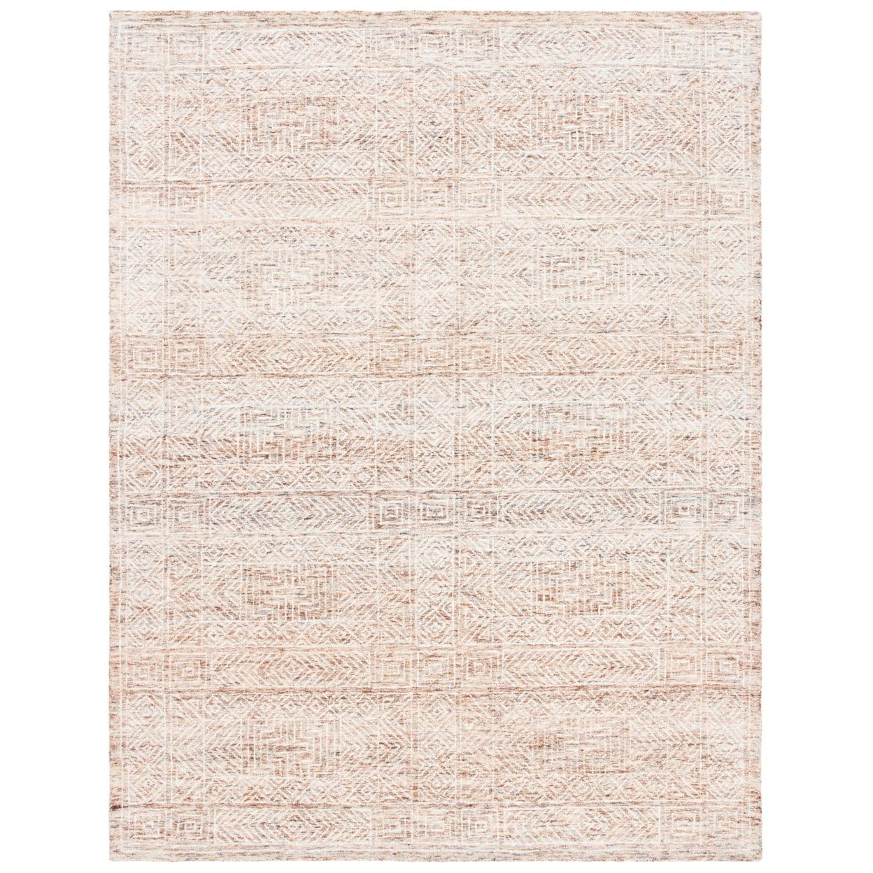 Elegant 9' x 12' Hand-Tufted Wool & Silk Blend Rectangular Rug