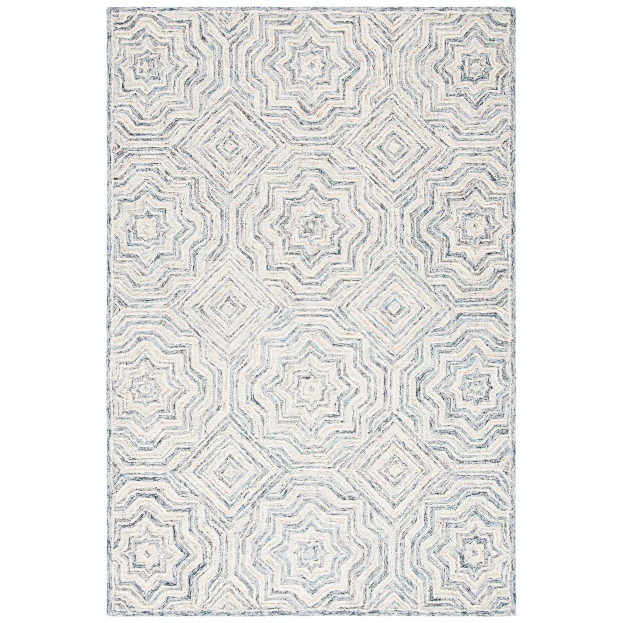 Hand-Tufted Elegance Wool Rug in Blue, 4' x 6'