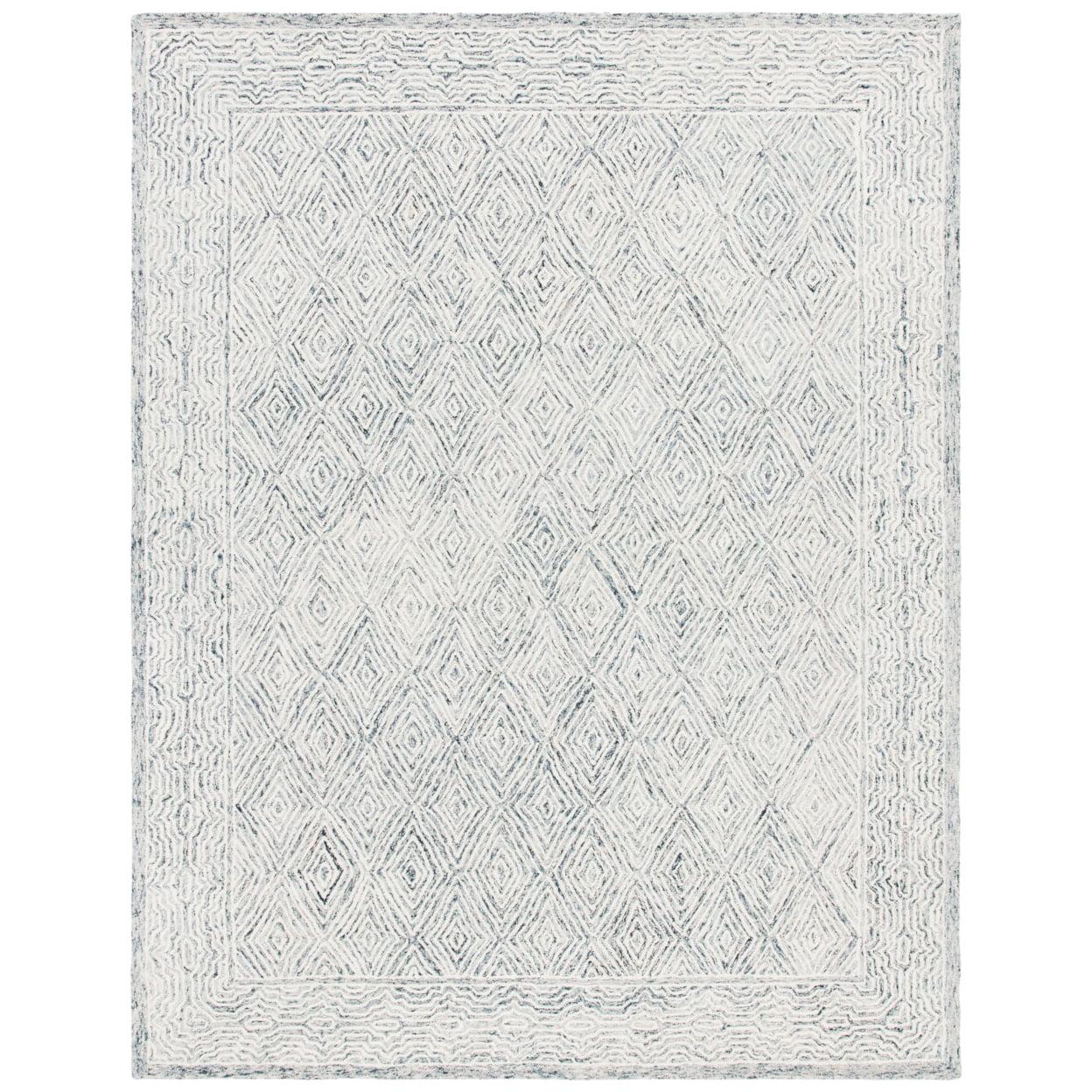 Hand-Tufted Capri Blue Wool 8' x 10' Rectangular Area Rug