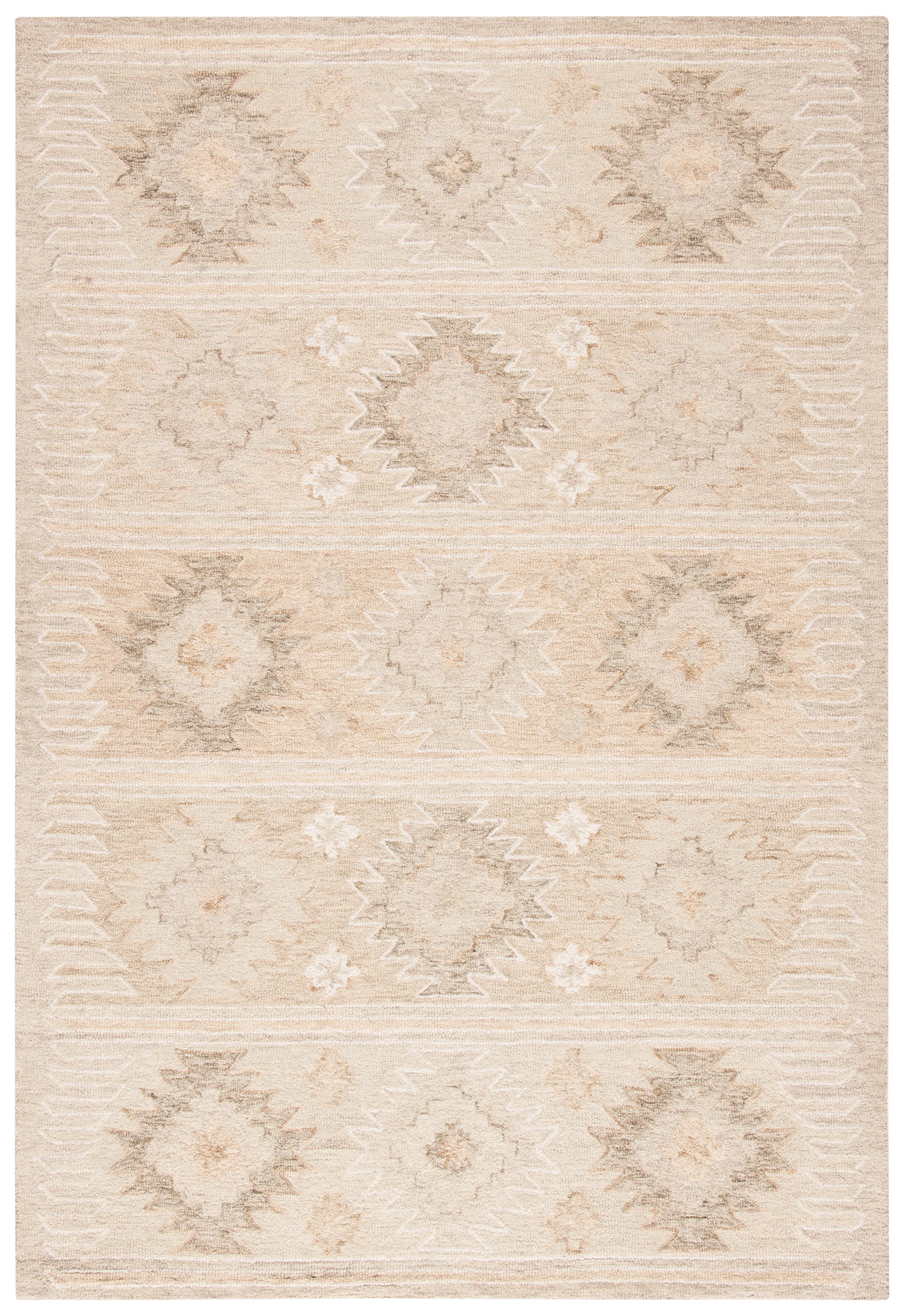 Capri CPR203 Hand Tufted Area Rug - Beige - 5'x8' - Safavieh.