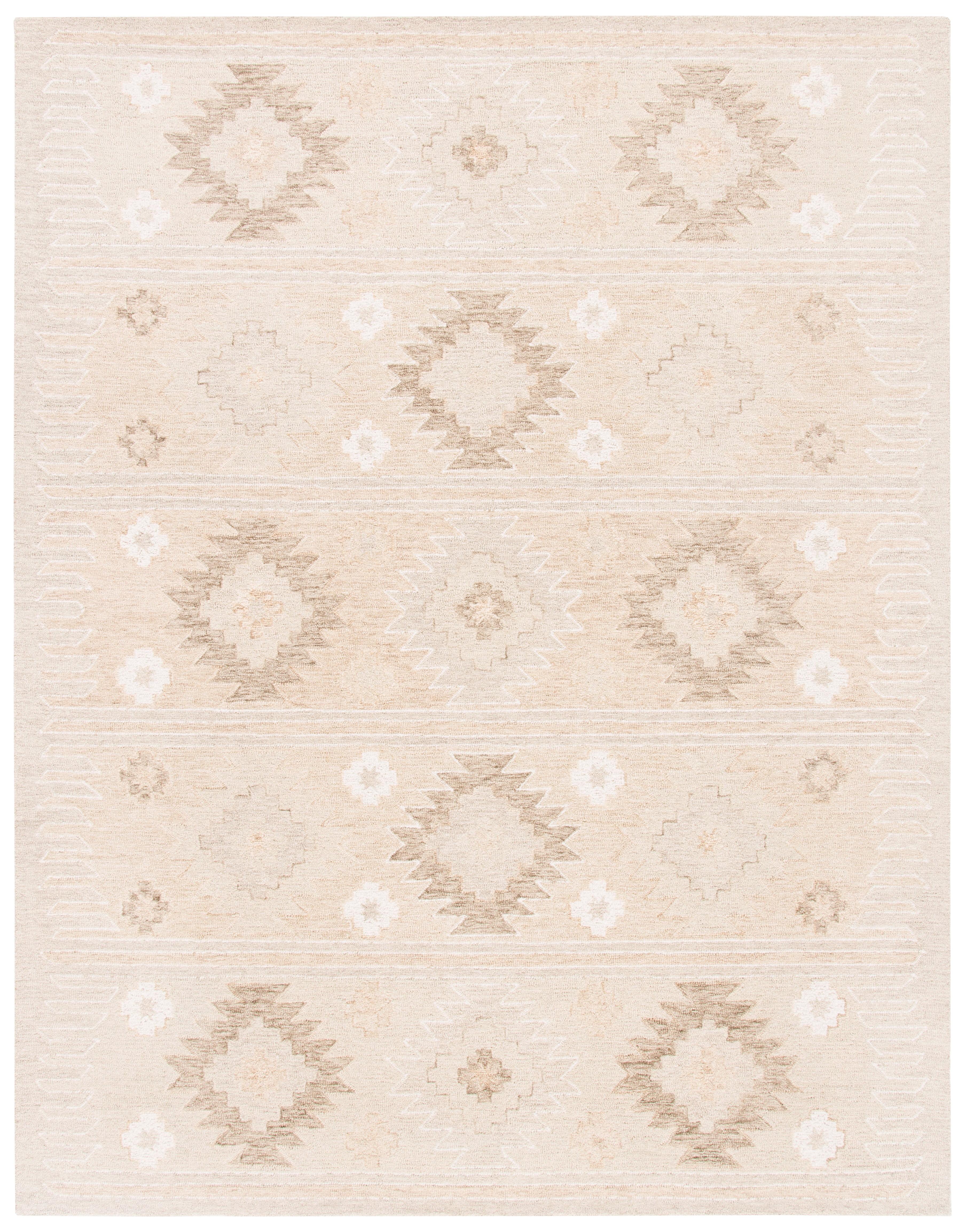 SAFAVIEH Capri Cian Southwestern Wool Area Rug, Beige, 9' x 12'