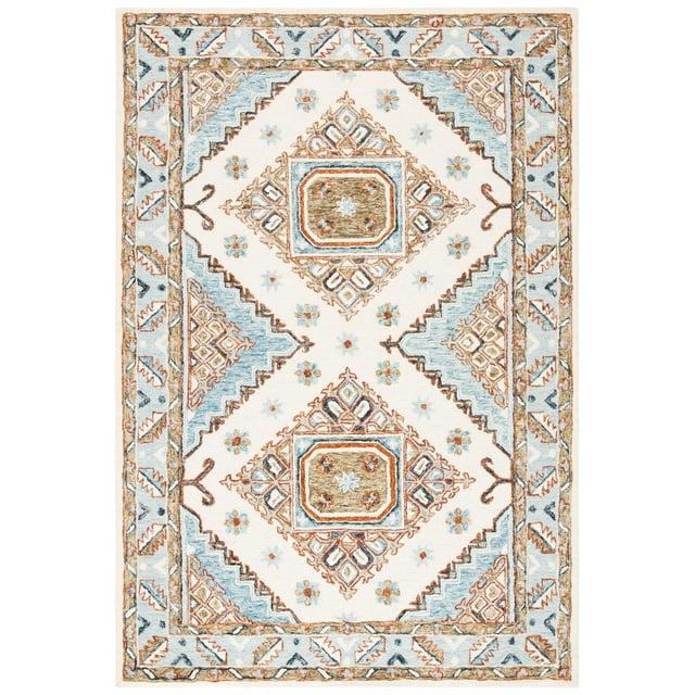 Capri CPR209 Hand Tufted Area Rug - Ivory/Rust - 5'x8' - Safavieh.