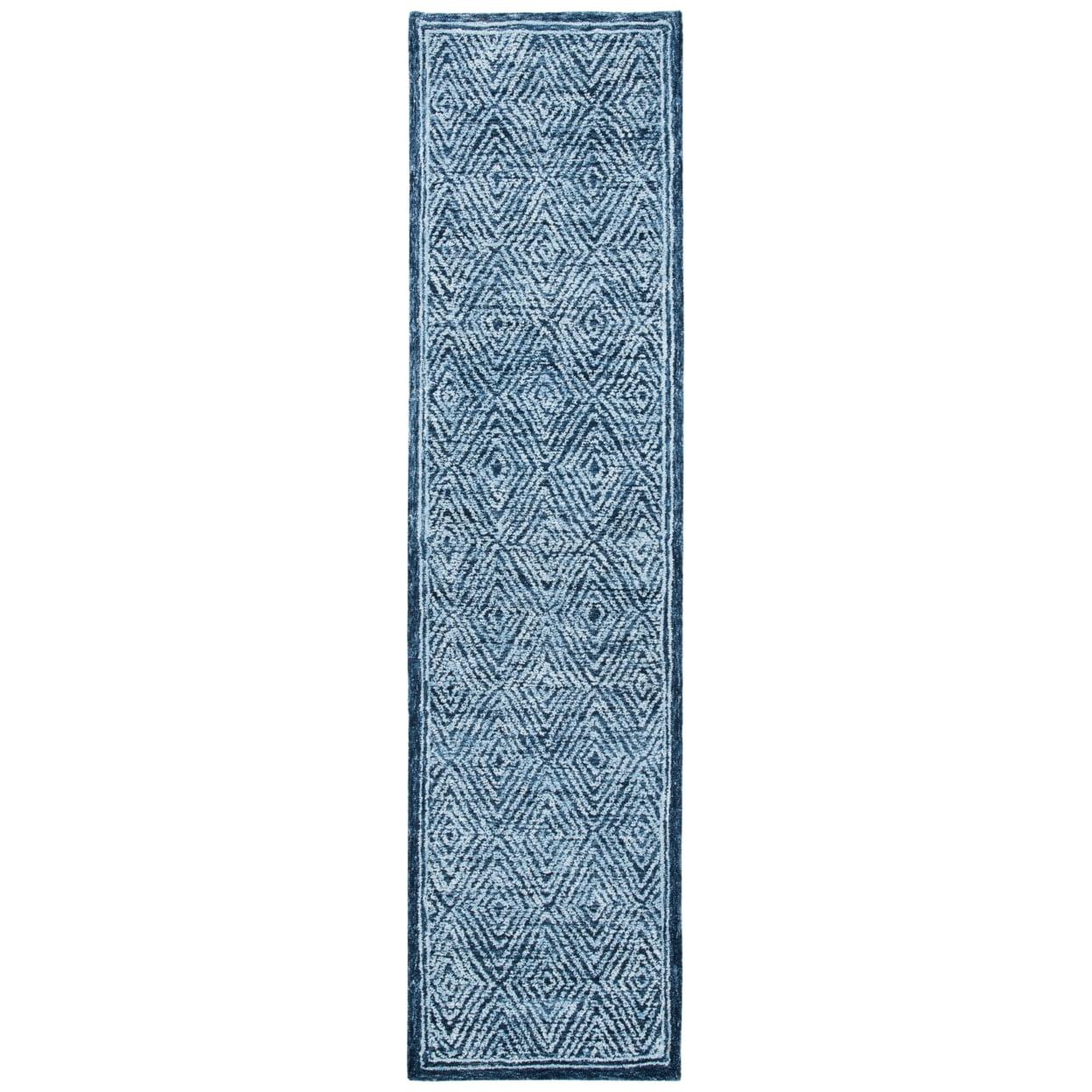 Capri CPR217 Hand Tufted Runner Rug - Navy - 2'3"x9' - Safavieh.