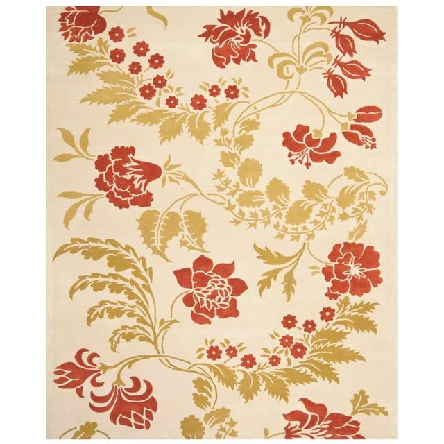 Capri CPR340 Hand Tufted Area Rug - Beige/Rust - 8'x10' - Safavieh.