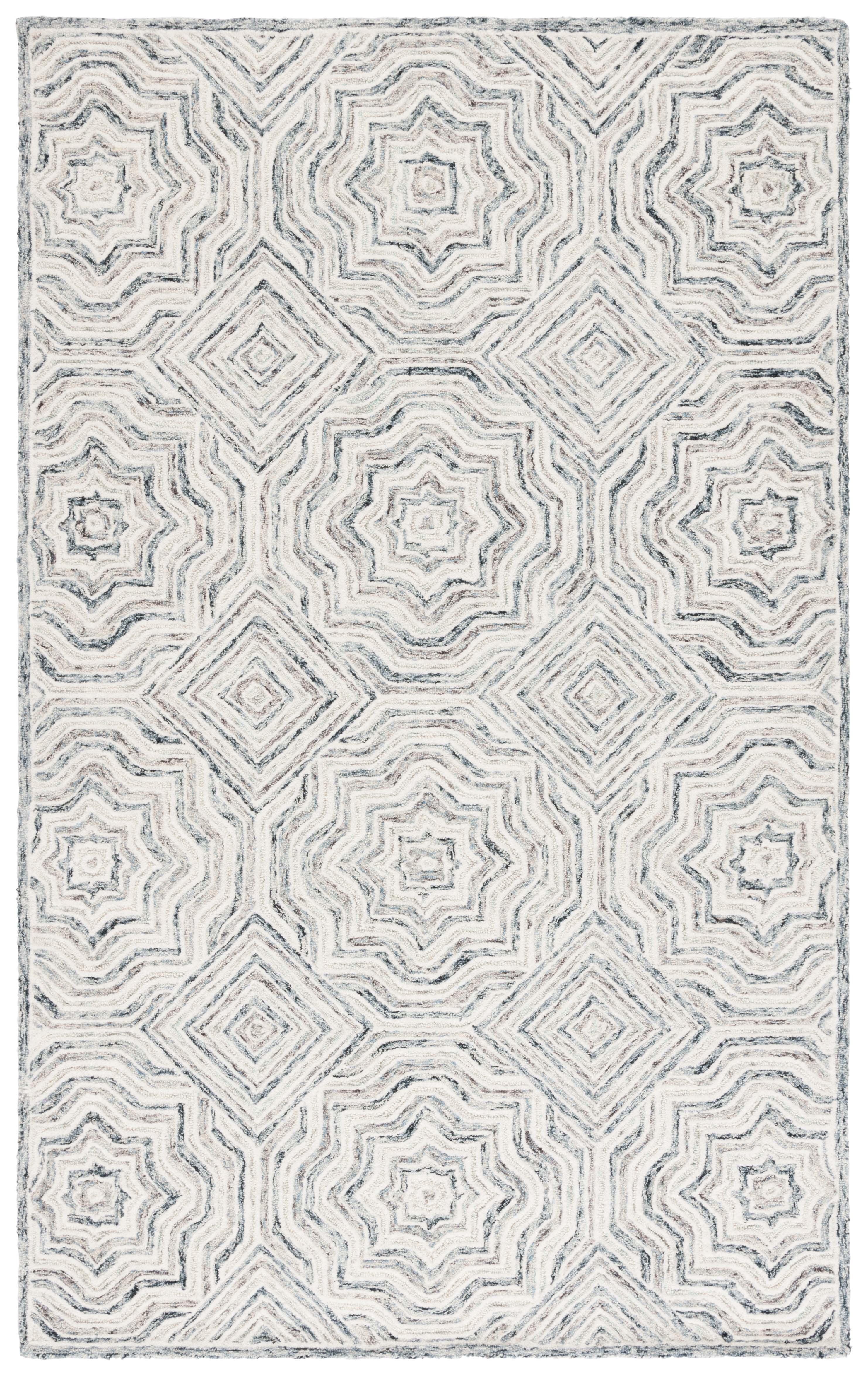 Capri CPR215 Tufted Indoor Area Rug - Beige/Blue - 6'x9' - Safavieh