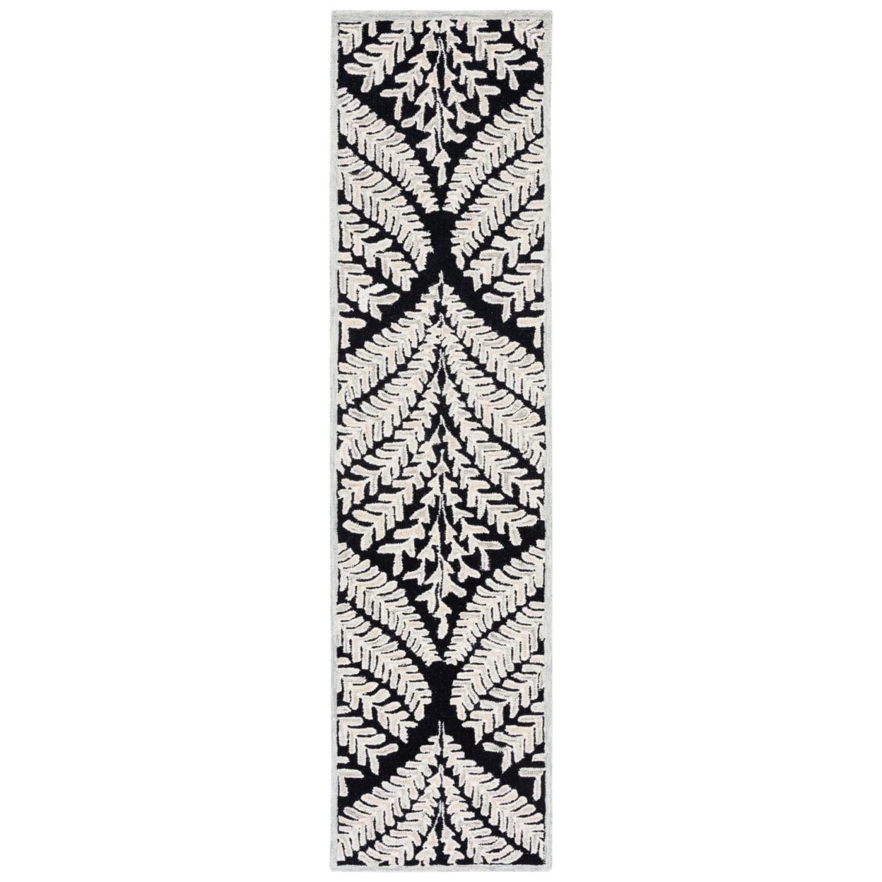 Capri CPR208 Tufted Indoor Area Rug - Black/Ivory - 6'x9' - Safavieh