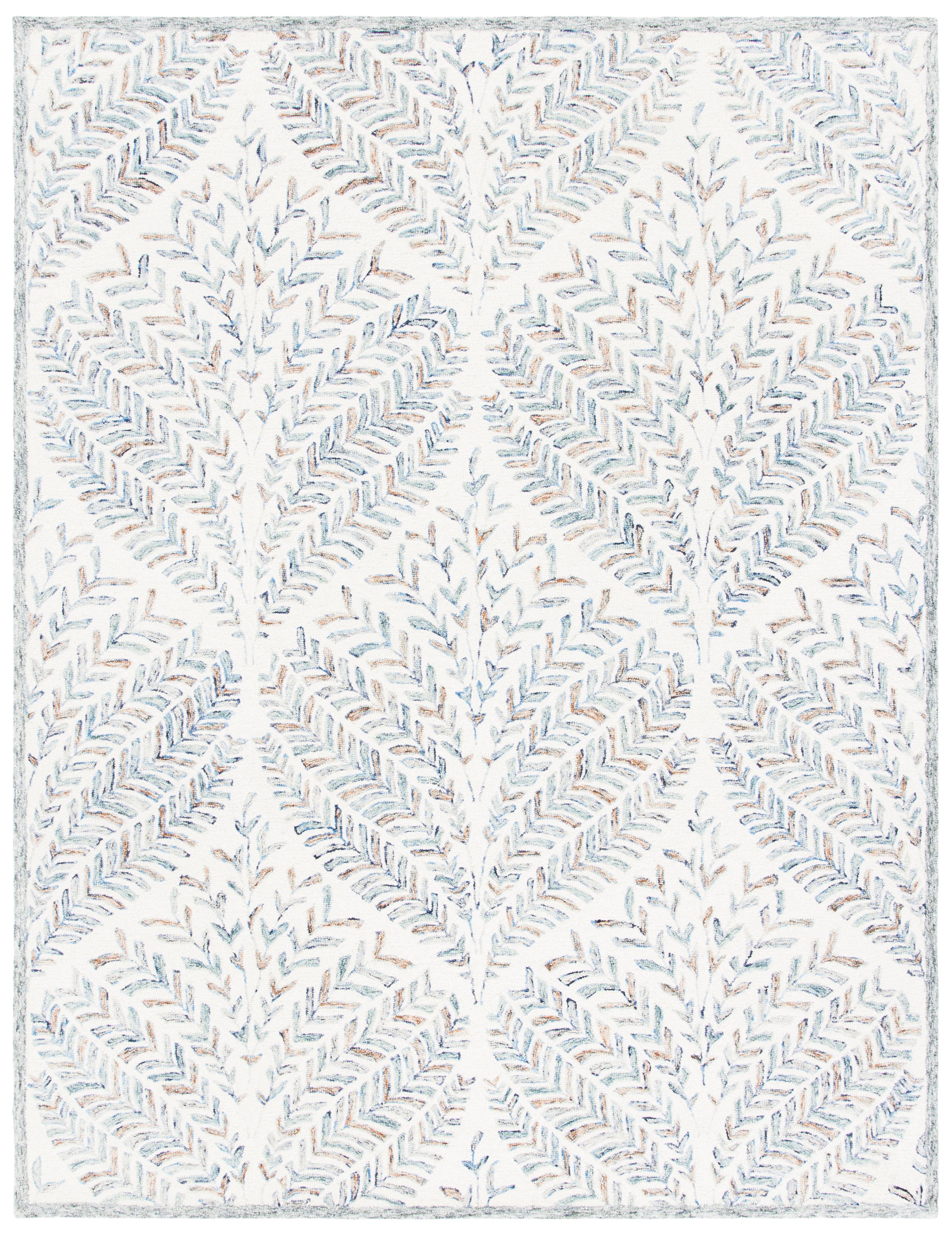 Capri CPR208 Tufted Indoor Area Rug - Ivory/Blue - 9'x12' - Safavieh