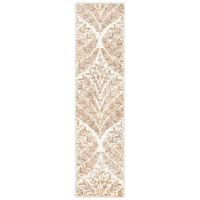 Capri CPR208 Tufted Indoor Runner Rug - Ivory/Brown - 2'3"x7' - Safavieh