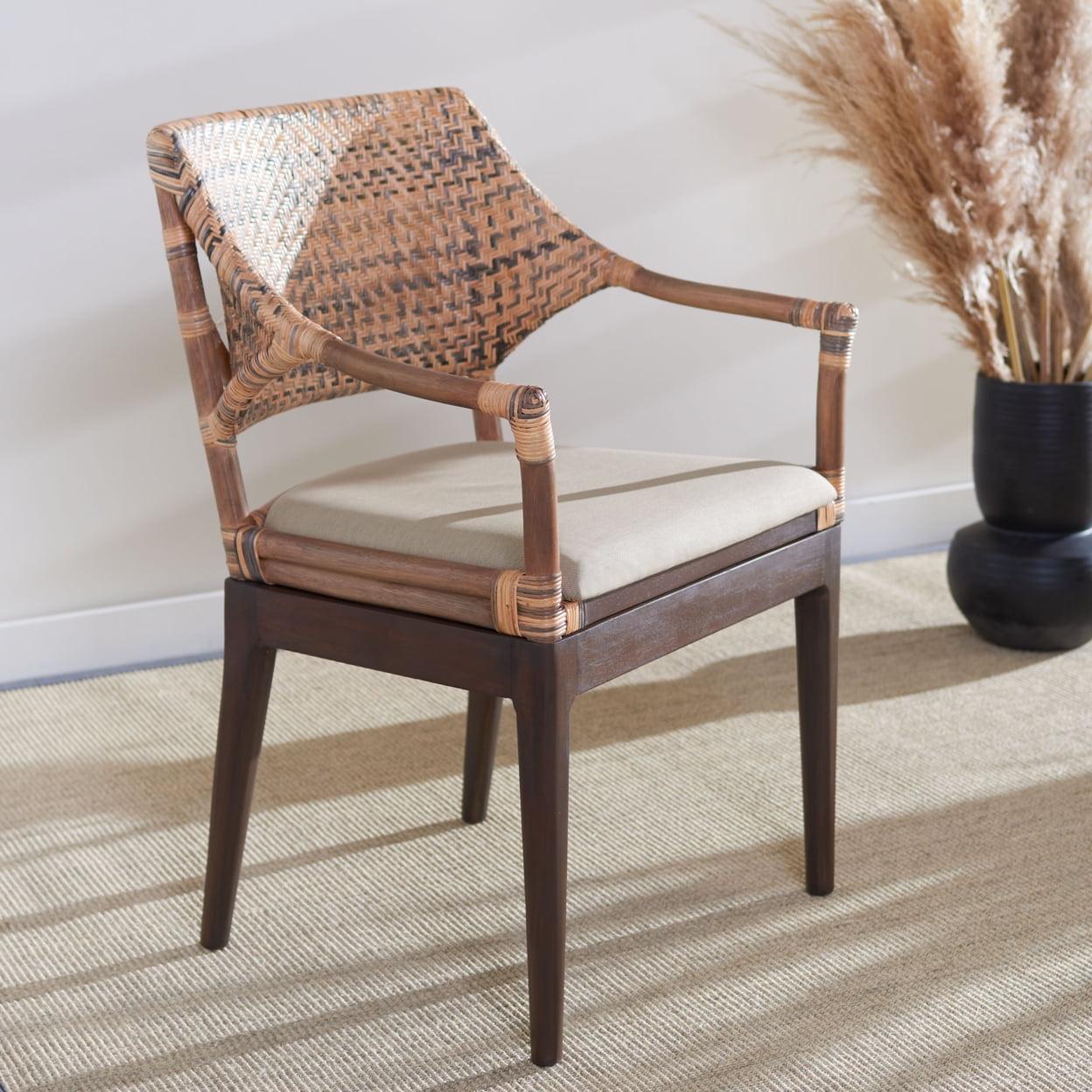 Carlo Arm Chair - Brown/Honey/Beige - Safavieh.