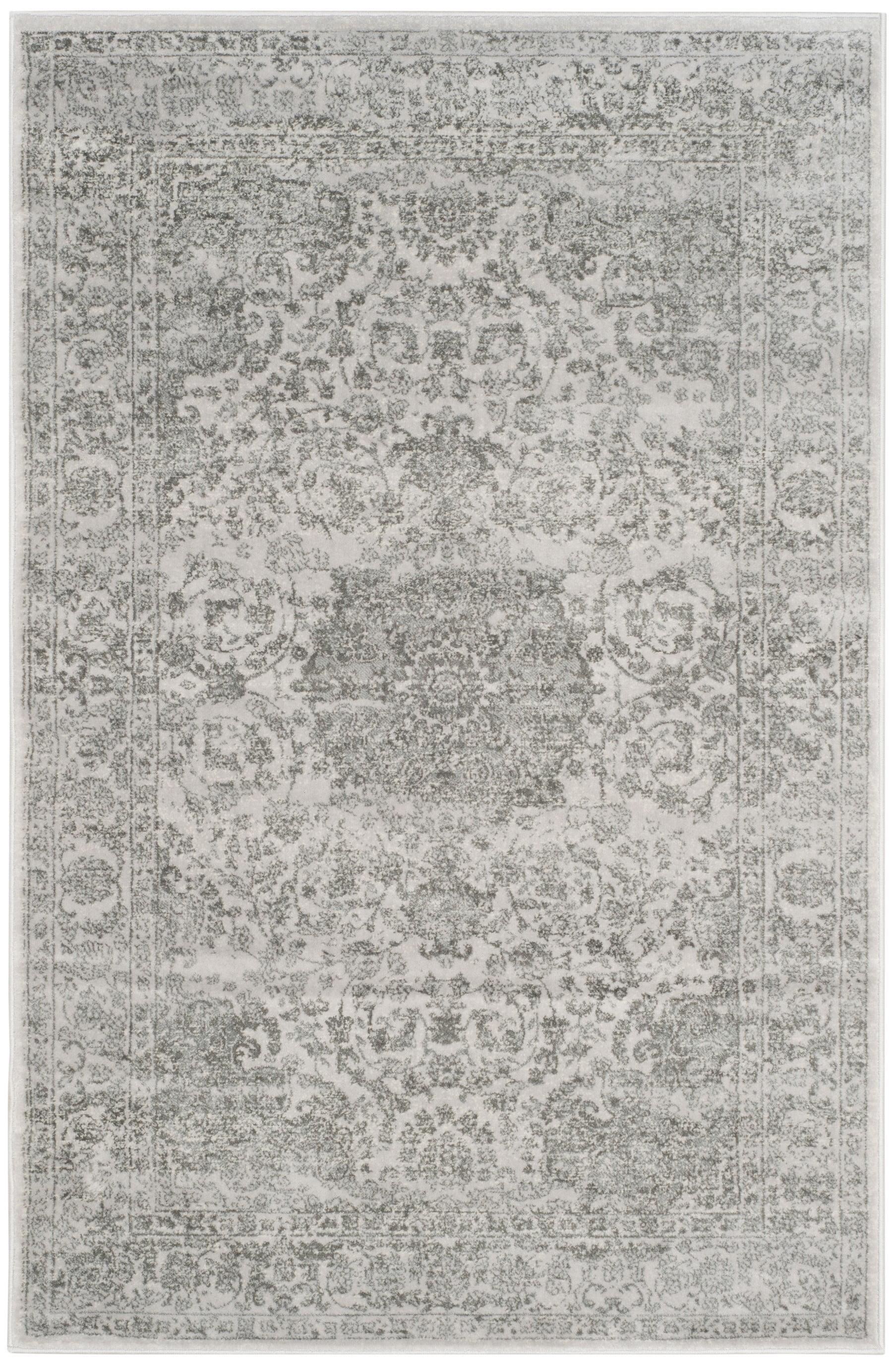 Carnegie CNG631 Power Loomed Accent Rug - Cream/Dark Grey - 2'3"x4' - Safavieh.