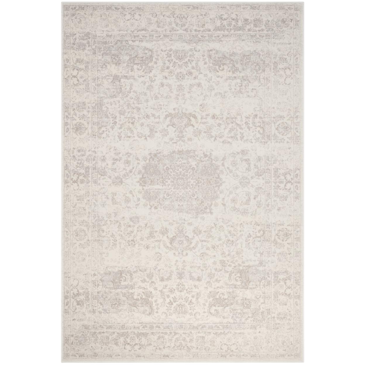 Carnegie CNG631 Power Loomed Area Rug - Cream/Light Grey - 5'1"x7'6" - Safavieh.