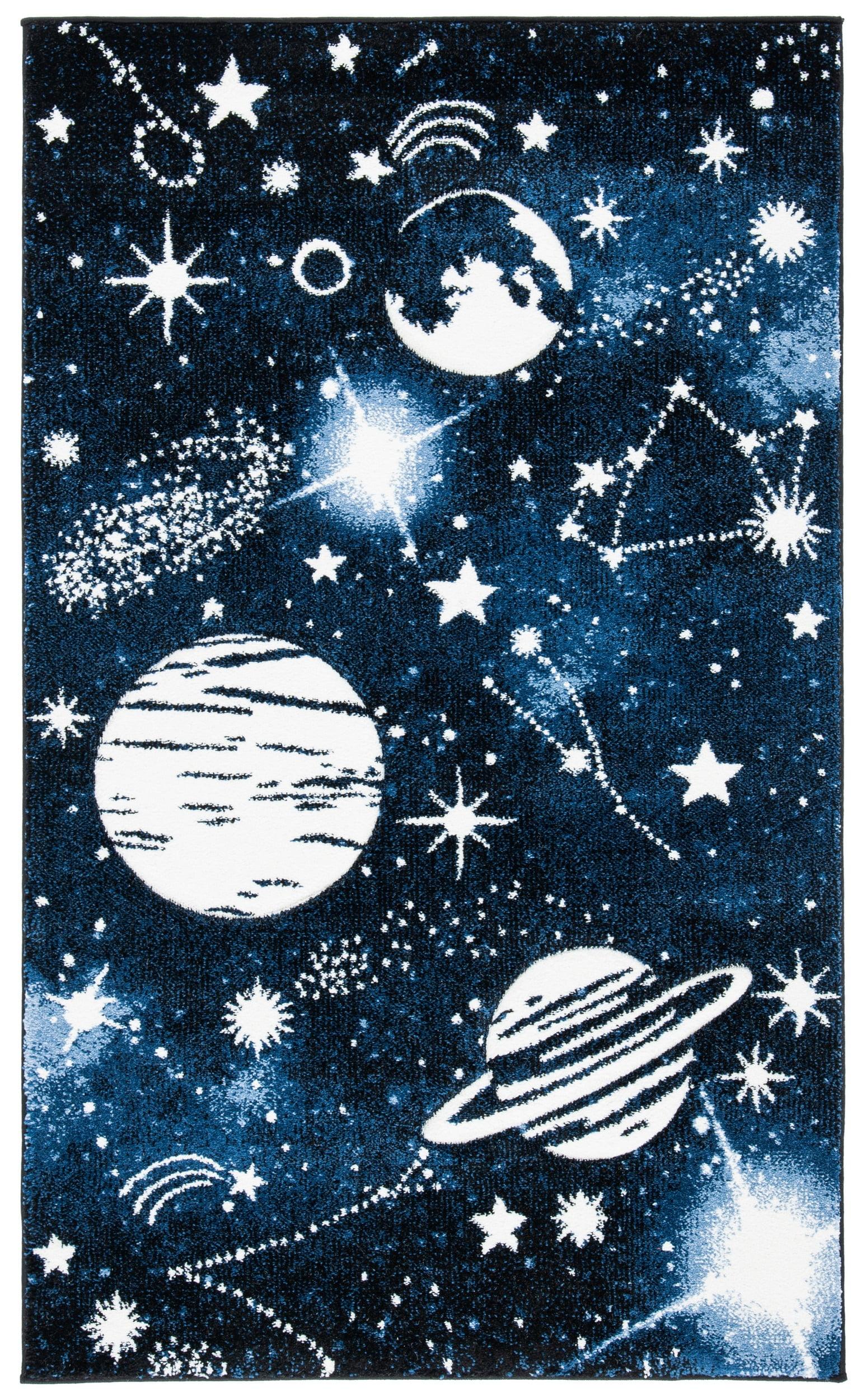 Carousel Kids  CRK122 Loomed Indoor Area Rug - Dark Blue/Light Blue - 2'x3' - Safavieh