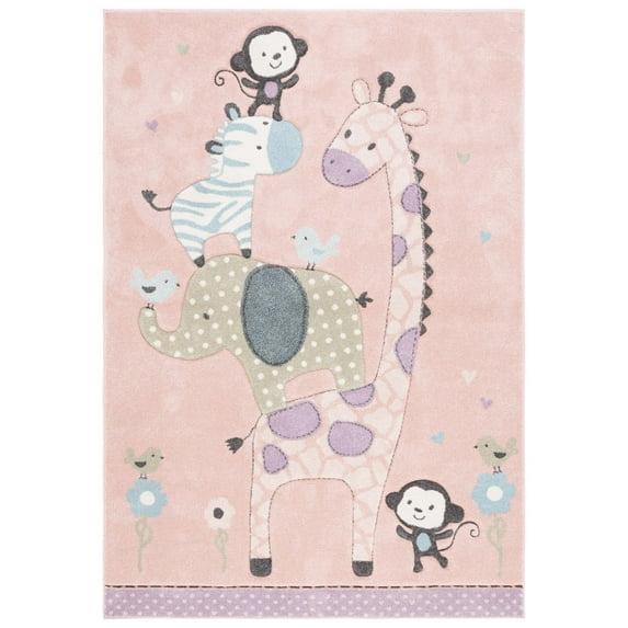 Carousel Kids  CRK120 Loomed Indoor Area Rug - Blush Pink - 2'3"x4' - Safavieh