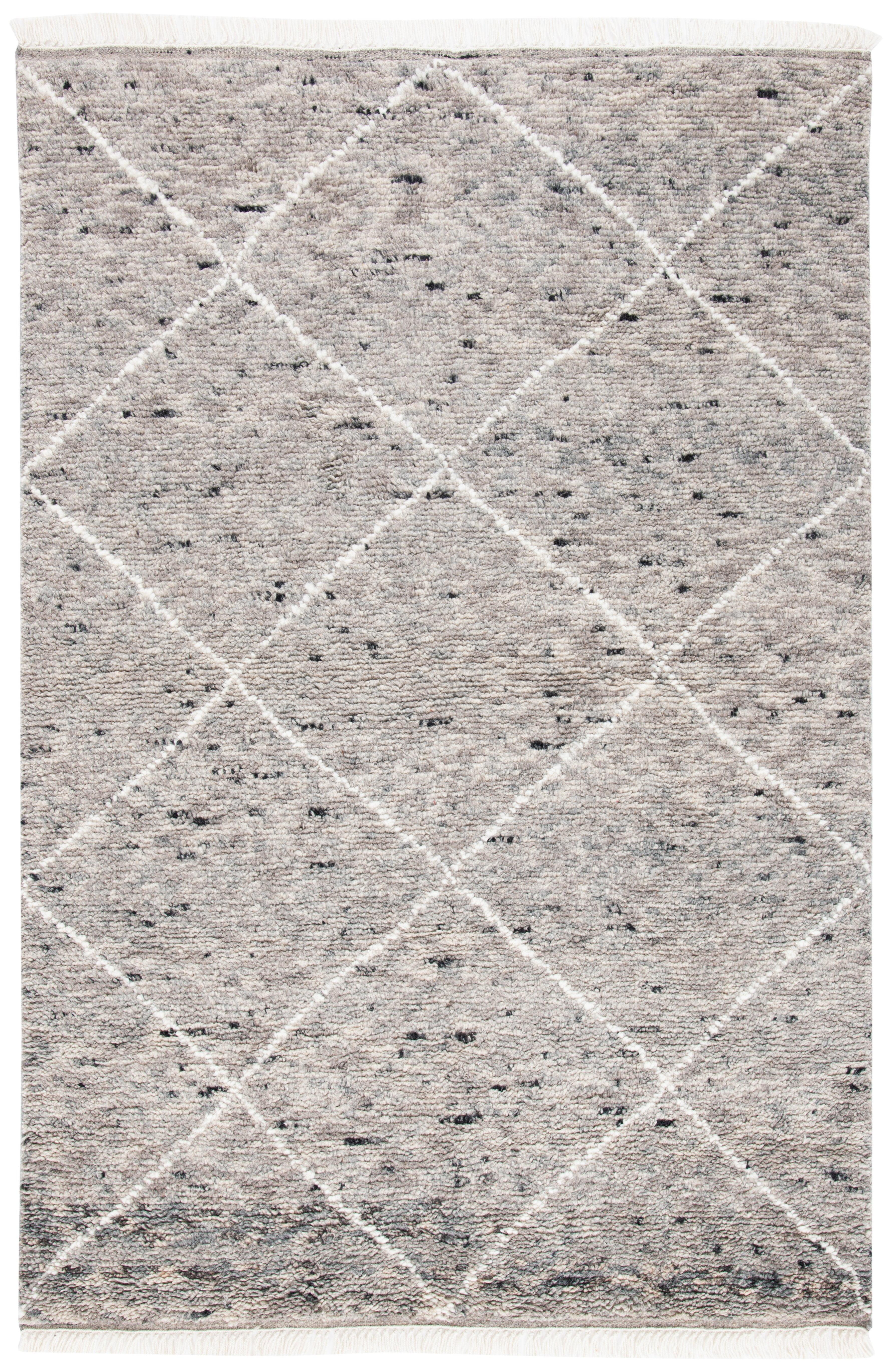 Casablanca CSB543 Hand Knotted Indoor Area Rug - Grey/Ivory - 5'x8' - Safavieh